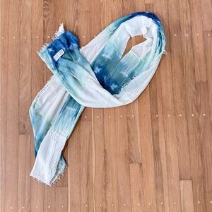 Maje Large Shawl Scarf Modal Pareo Large Ombre Turquoise Authentic